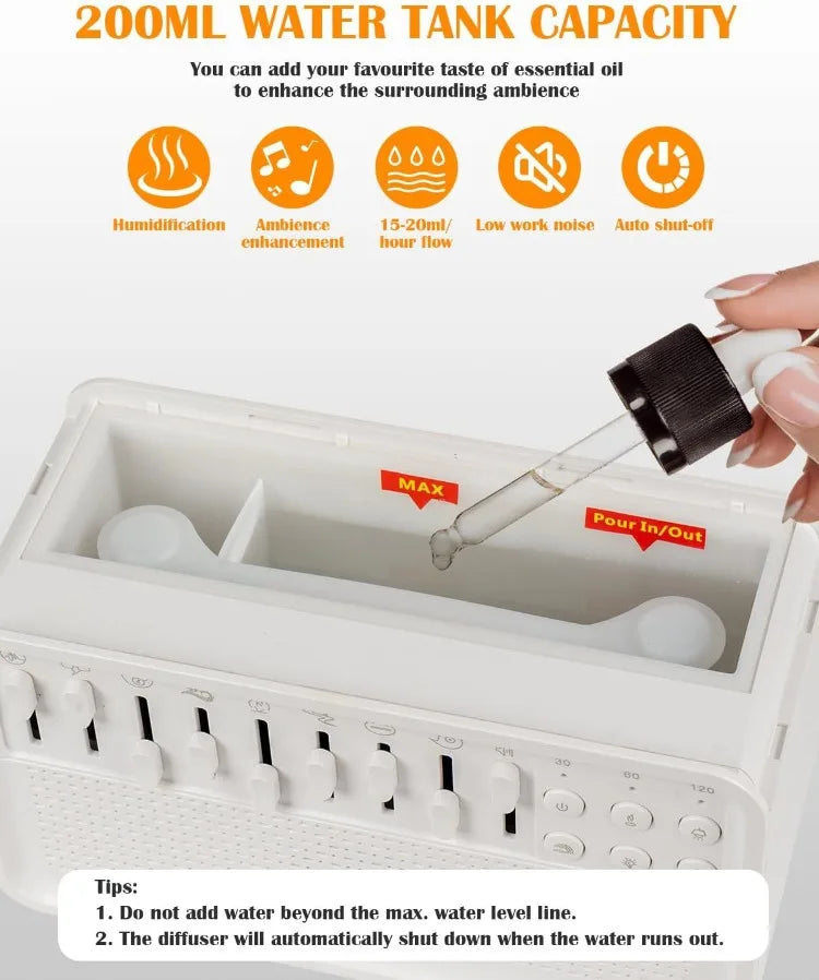 White Noise Humidifier Speaker